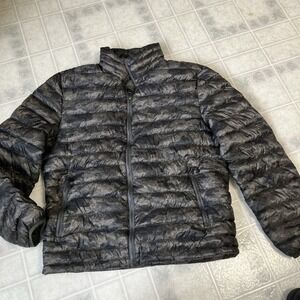 32 Degrees Heat Weatherproof Men's Puffer Jacket Full Zip Green Camouflage Sz M